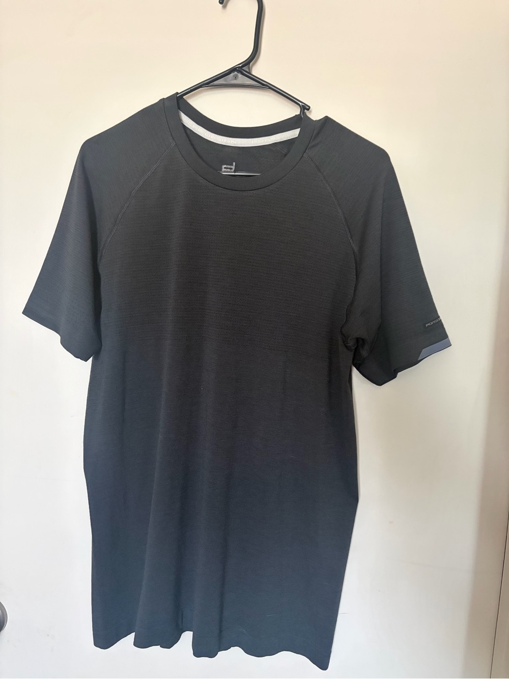 Brand New without Tags Porsche Design Men's Black Performance Short Sleeve Shirt